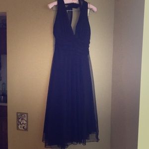 Sexy Black Lace Halter Dress